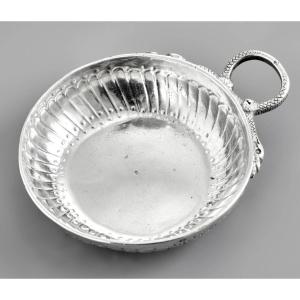 Viaucourt : Large 18th Century Wine Taster In Solid Silver  112.2 G - Paris 1762