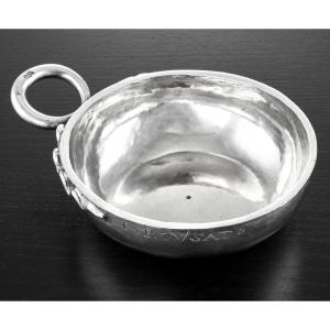 Roux : Large Solid Silver Wine Taster, Known As Tassou, Auvergne, 122.7g, Moulins 1775