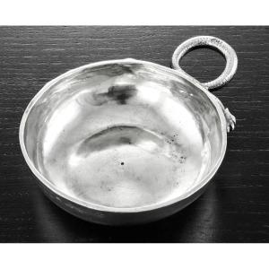 Philibert Legare: French Solid Silver Wine Taster 18th Century, Burgundy, Avallon, 1774