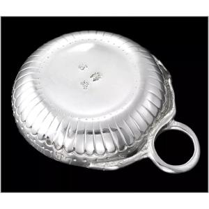 Vealle : Rare 18th Century Feznch Solid Silver Wine Taster, 86.4g, Paris 1754