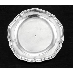 Jacques Dartis: Rare 18th Century French Solid Silver Platter,  Montpellier, 1775