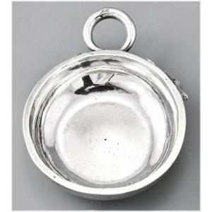 Dulaure: Rare Heavy Solid Silver Wine Taster From Auvergne, Riom 1787 - 132 G