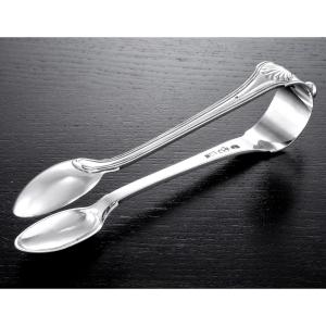 Roux: 18th Century French Solid Silver Sugar Tongs Shell-patterned, Bordeaux 1775-76