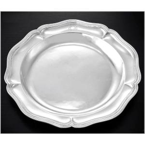 Nicolas Levasseur: Rare 18th Century French Solid Silver Platter,  Reims C. 1772