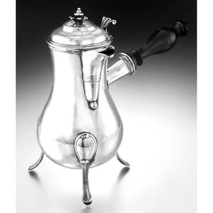 Lardillon : Rare 18th Century French Solid Silver Coffee Pot Beaune 1755
