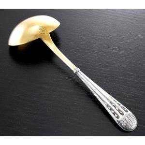Cardeilhac : Sterling Silver And Vermeil Sauce Spoon, Art Nouveau Style