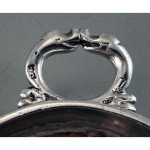 Granelly: Heavy Solid Silver Wine Taster, Normandy, 145g, Saint-lô, 1774
