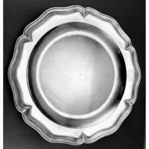 Laurent: Rare Important Plat Argent Massif Paris 1743 Armoiries Comte +1222gr