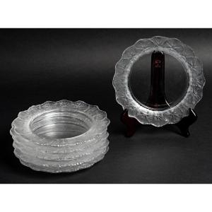 Lalique France  Plates Model "honfleur"