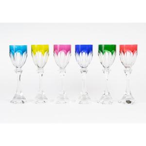 Saint Louis Crystal, Set Of 6 Roemers, Chambord Pattern