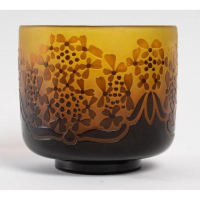 D’argental, Vase With Stylized Flowers