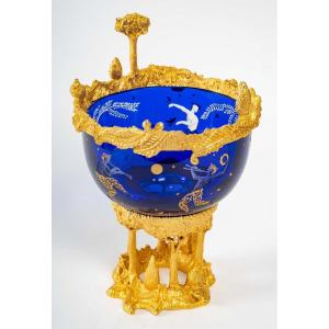 Baccarat And Jean Boggio Coupe Or Table Center  "masquerade"