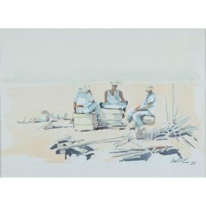 Dalva Duarte (born 1949): People On The Beach, 1980