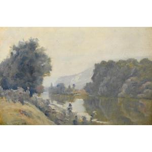 Maurice Gosselin-parelle (1876 - 1931): Mist On The Seine