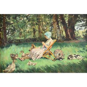 Joseph Ferdinand Gueldry (1858-1945) Ghislaine And Her Friends