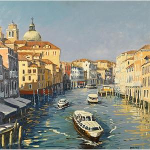 Michel Margueray (born In 1938) - On The Grand Canal, Venice