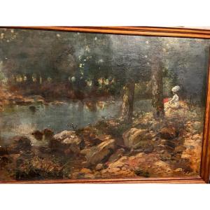 Painting, Signed. Andres Larraga And Montaner.