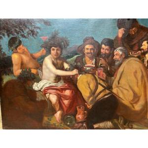 Tableau, 92 cm X 1,25 cm. VXlll ème,  d'après VELAZQUEZ.