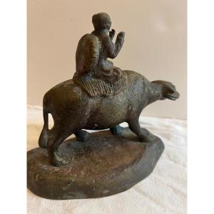 Old Bronze Statue Tibet Or Other.