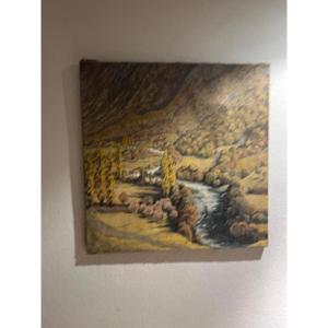 Mountain Landscape Painting. 