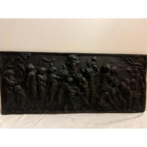 Bronze Plaque Signed By Claude Clodion 1738 To 1814.