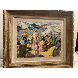 Painting Signed Woulfart Marius, 1905-1981.