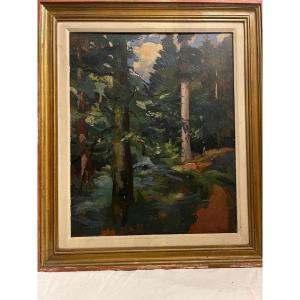 Painting Signed Henry Maréchal. Forest 