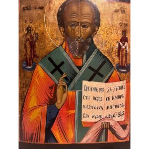 Very Old Russian Icon On Wood.