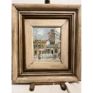 Painting View Of Montmartre. 