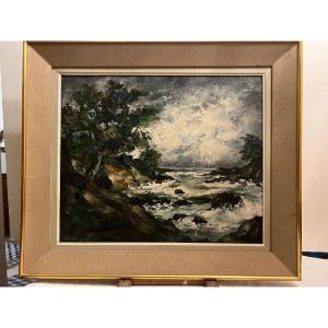 Painting Signed Louis Lasbouygues 1943.