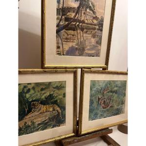 3 Vietnam Watercolor Painting.