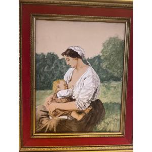 Maternity Painting, Gouache 