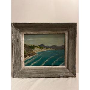 Painting Signed Repiquet Raymond Landscape Biarritz Basque School. 