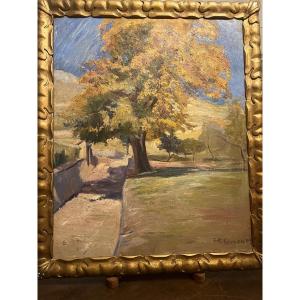 North African Landscape Painting Signed Sp. Simonet 1860 -1915
