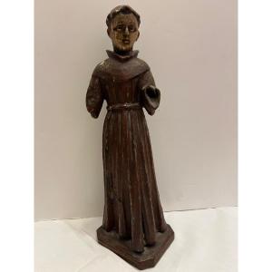 Sculpture Of Saint Anthony, To Be Restored. 18th Century.