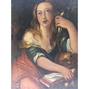 Mary Magdalene, Oil On Wood. 