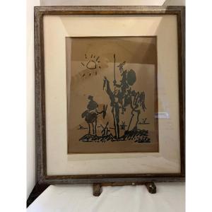 Old Engraving? Period Painting, Small Accident, Original Frame.