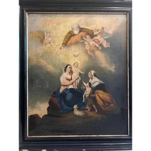 Religious Scene Painting Circa 1800.