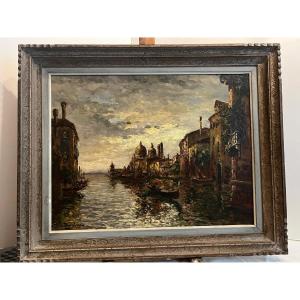 Venice Painting Signed Charles Cousin 1904 - 1960, 19th Century. 