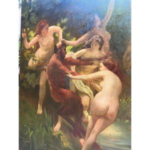 Painting Nymphs And A Satyr.