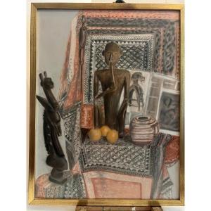 Still Life Painting African Objects