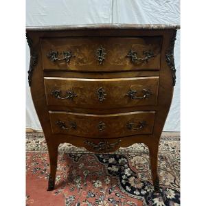 19th Century Marquetry Chest Of Drawers, Small Restoration, Hand-delivered. 