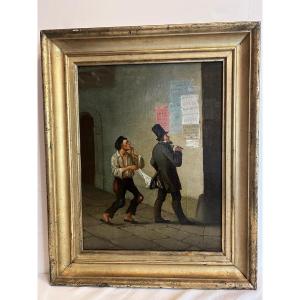 Painting Little Thief Takes Advantage Of The Bourgeois' Intention. 