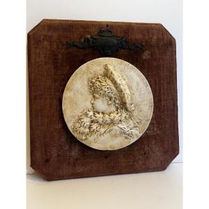 Commemorative Plaque Of The Salon Des Beaux Arts, 1890-1893, Portrait Of A Little Boy.