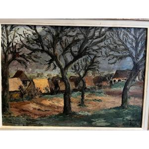 Landscape Painting, Illegible Signature, Well Painted, Well Framed, Oil On Canvas 