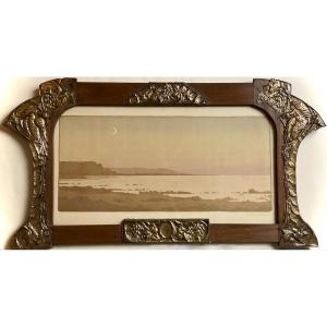 Lithograph By Paul Berthon - The Pointe De Bretteville (normandy)