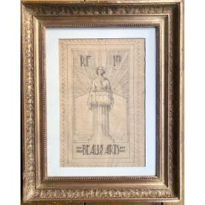 National Fine Arts Exhibition 1930, A One Franc Stamp