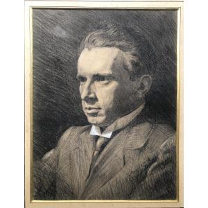 Georges Contaux (1891-1984) Portrait Of A Man In 1918