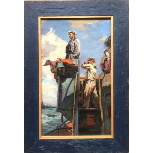 Kiev Samokhine 19th-20th Century Sailors 1930 Ukrainian School 