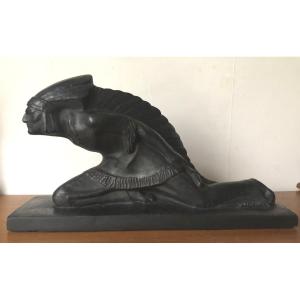 Lejan 20th Century Art Deco Sculpture Of A Native American